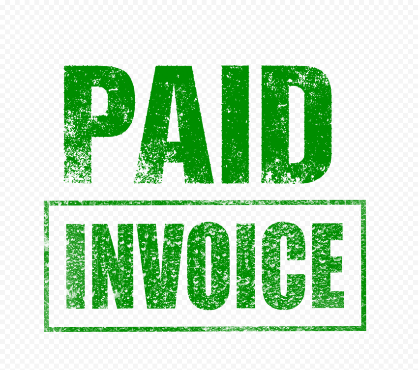 Green Paid Invoice Rubber Stamp Icon Text