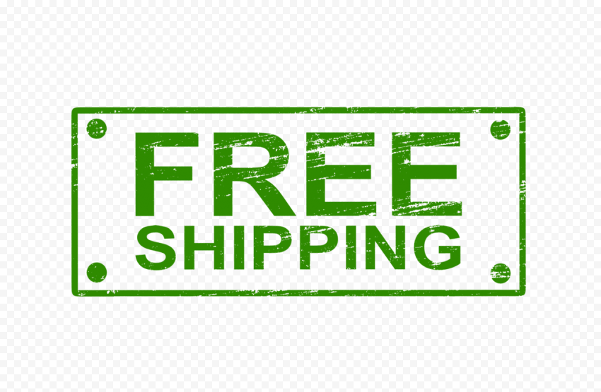 Green Rectangular Free Shipping Stamp