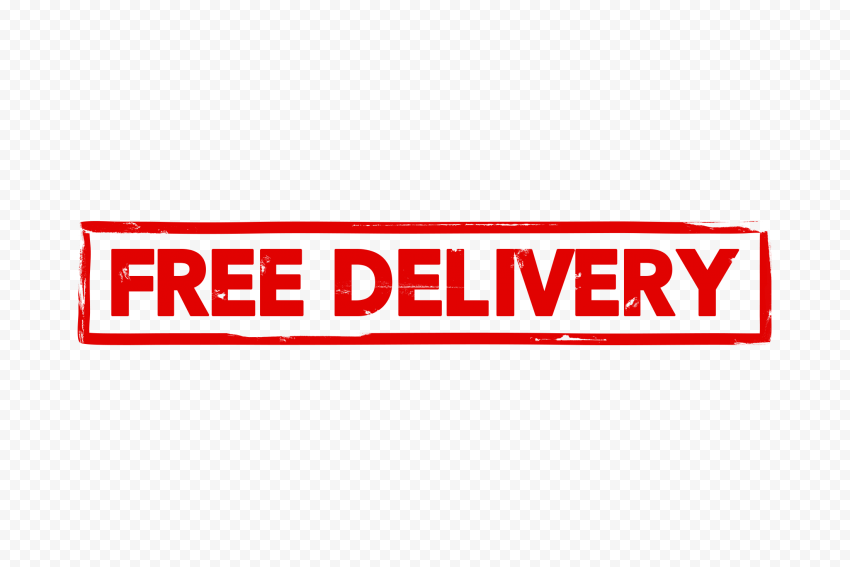 Free Delivery Rectangular Stamp Icon