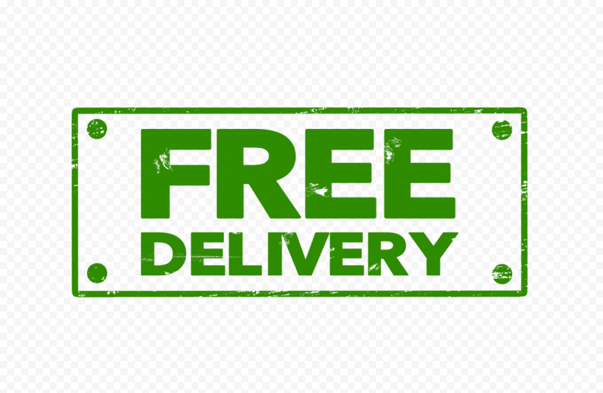 Green Rectangular Free Delivery Stamp