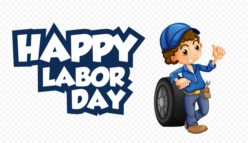 Happy Labor Day Mechanic Wheels Tires Workers