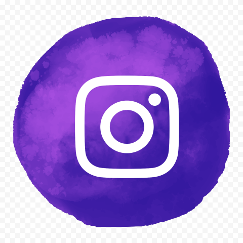 Instagram White Logo With Purple Watercolor Background