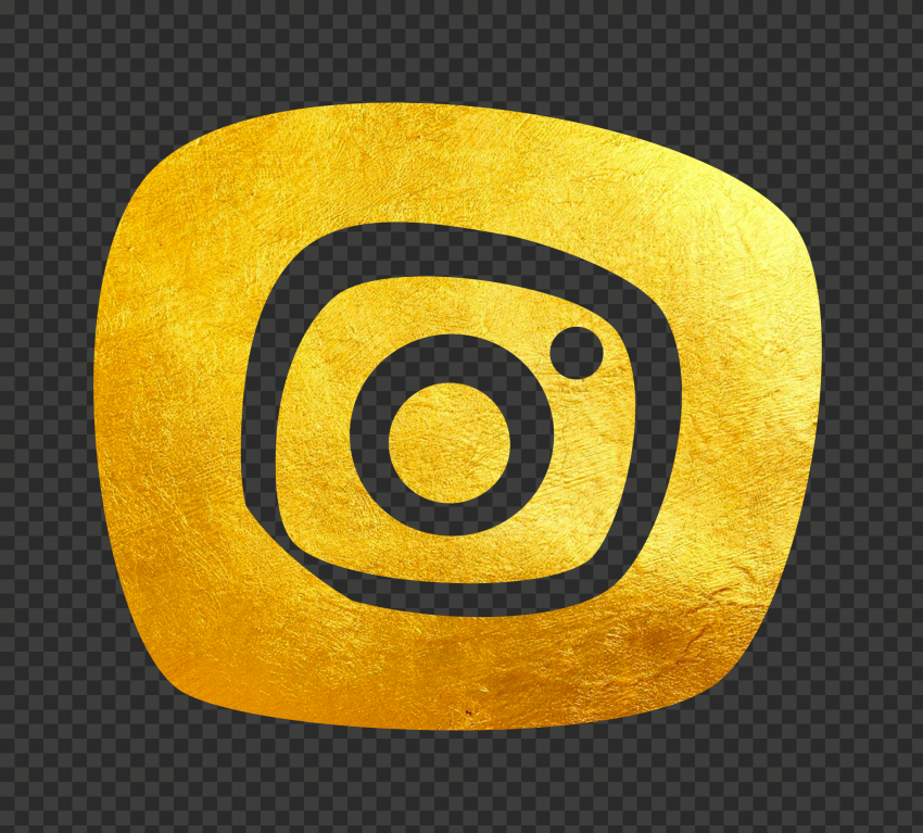 Gold Golden Instagram Clipart Icon