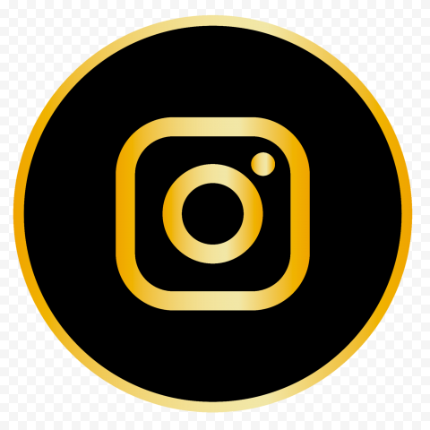 Luxury Black & Gold Yellow Instagram Logo Icon