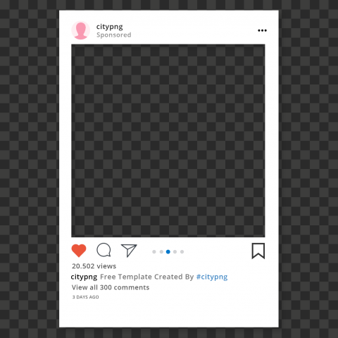 Instagram Post Sponsored Template With Shadow
