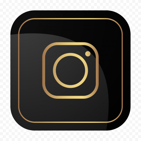 Square Luxury Golden Instagram Icon Logo