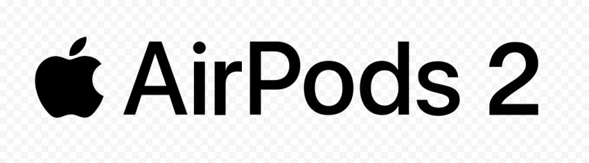 Airpods 2 Gen With Apple Symbol Black Logo | Citypng