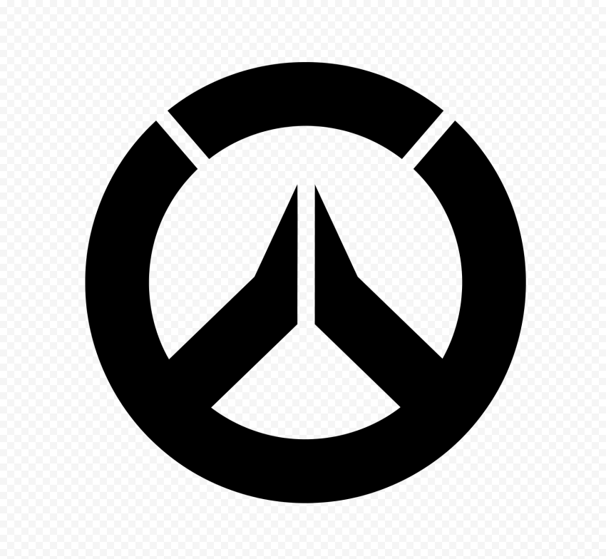 Black Round Overwatch Logo Symbol