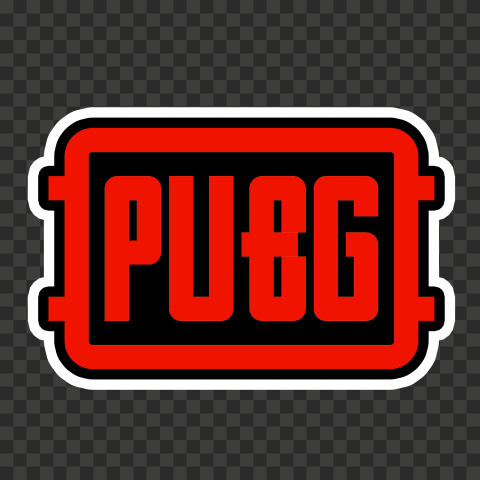 Red PUBG Logo Stickers