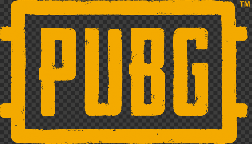 Yellow PUBG Logo Grunge Style