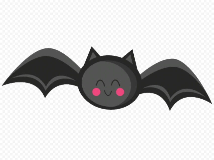 Cute Black Bat Clipart Cartoon