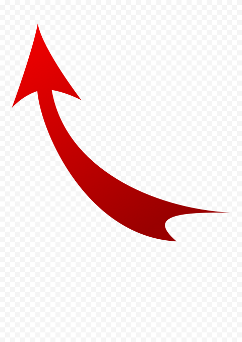 Vector Red Curved Arrow Point Up