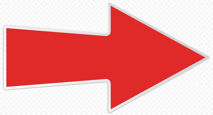 Vector Red Arrow White Border Right Direction