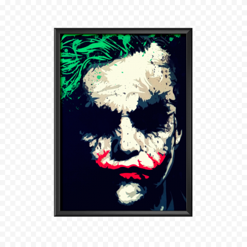 Joker Painting Face On A Hanging Wall Frame Citypng