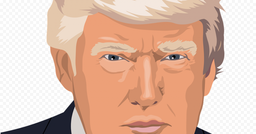 Donald Trump Face Illustration Cartoon