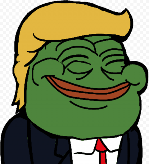 Pepe Frog Donald Trump Face Smiling Vector