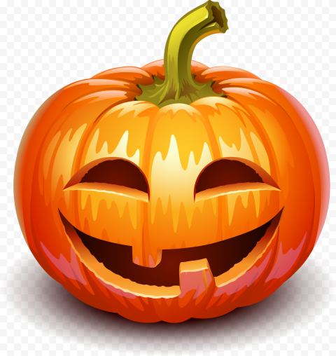 Smiling Halloween Pumpkin Happy Face Illustration