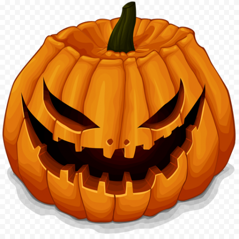 Cartoon Halloween Jack O Lantern Happy Face