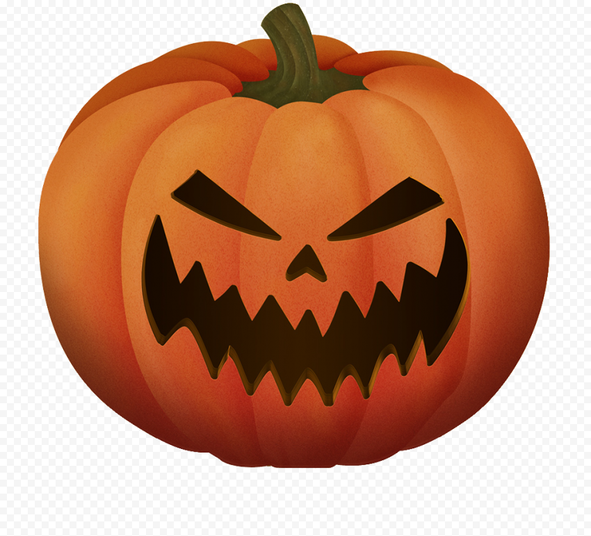 Halloween Pumpkin Evil Monster Face Illustration
