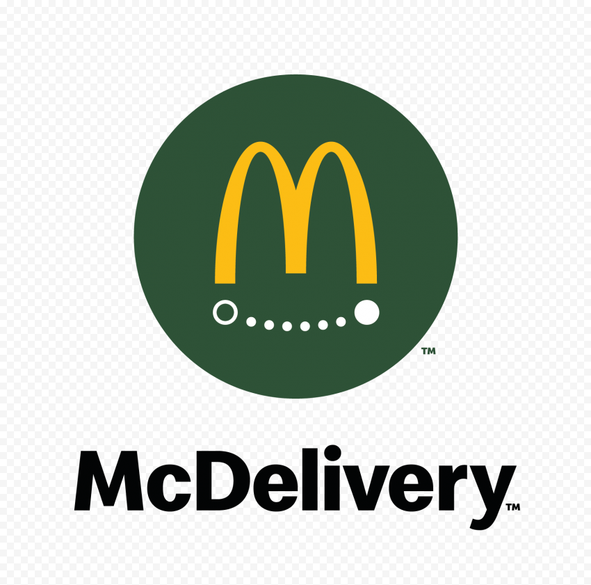 HD McDonald's McDelivery Green Logo Sign PNG Image