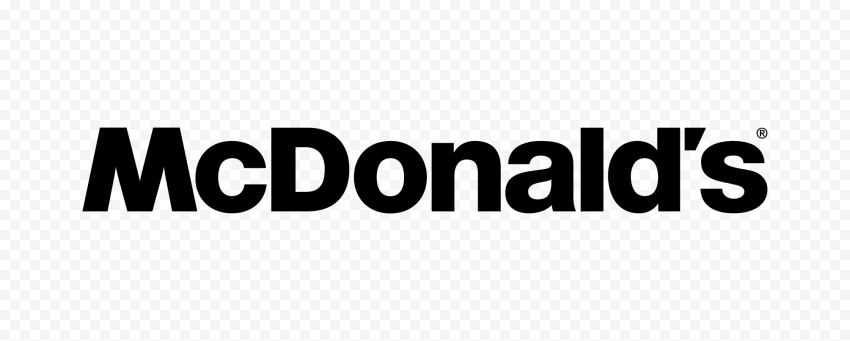 HD Black McDonalds Official Text Brand Logo PNG Image