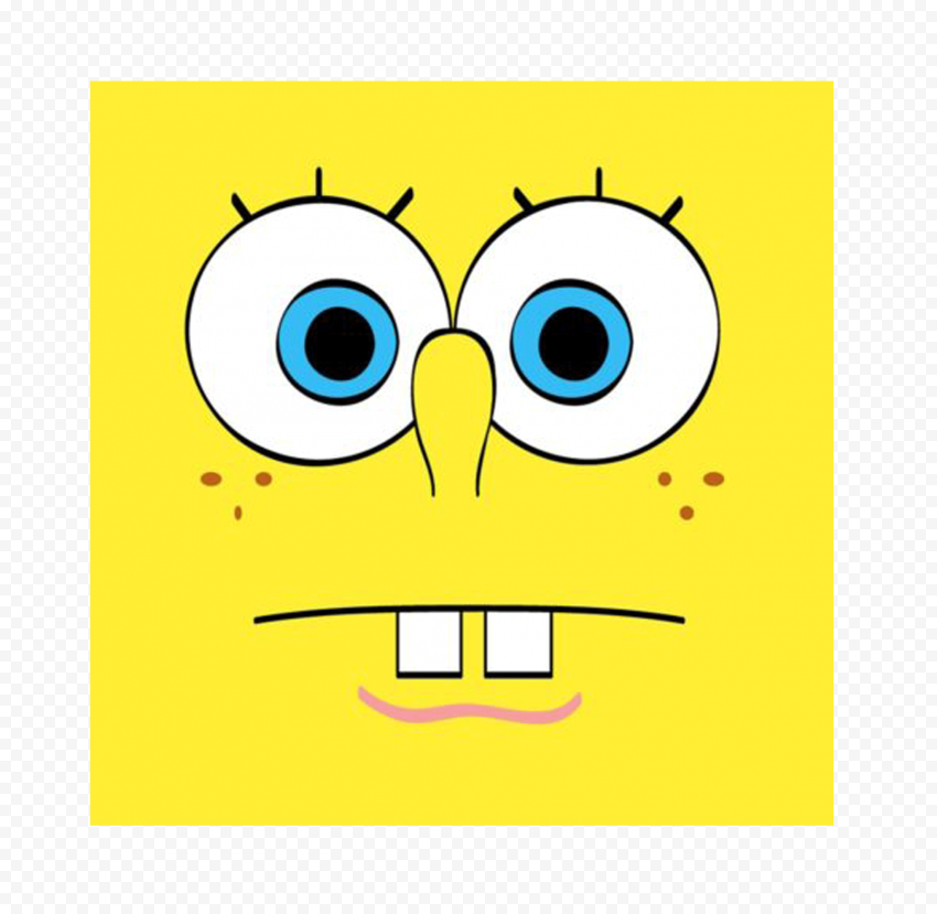 HD Spongebob Square Face Wondering Cartoon Character PNG | Citypng