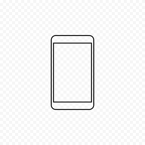 HD Black Outline Modern Smartphone Icon Transparent PNG | Citypng