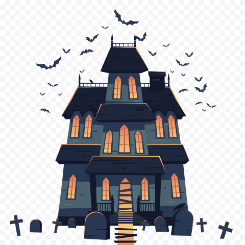 HD Halloween House Castle Cartoon Clipart Horror PNG