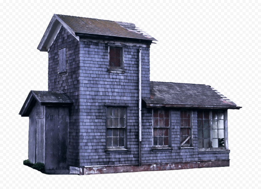 HD Old Abandoned Scary Horror Stone House PNG