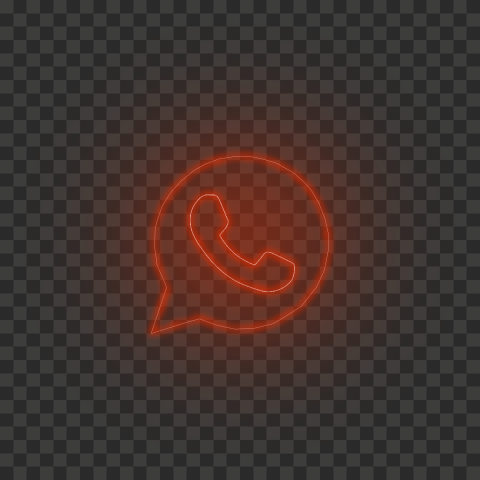 HD Red Neon Light Whatsapp Art Line Logo Icon PNG