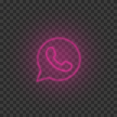 HD Pink Neon Light Whatsapp Art Line Circle Logo Icon PNG
