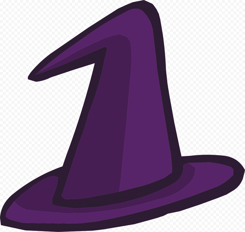 HD Halloween Witch Hat Purple Clipart Cartoon Vector PNG