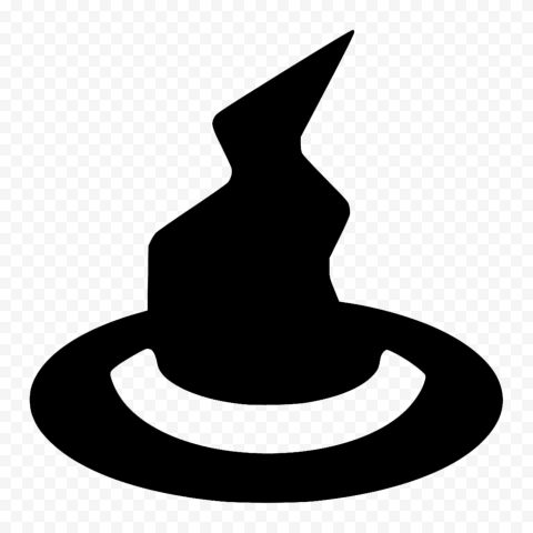 HD Halloween Witch Hat Silhouette PNG