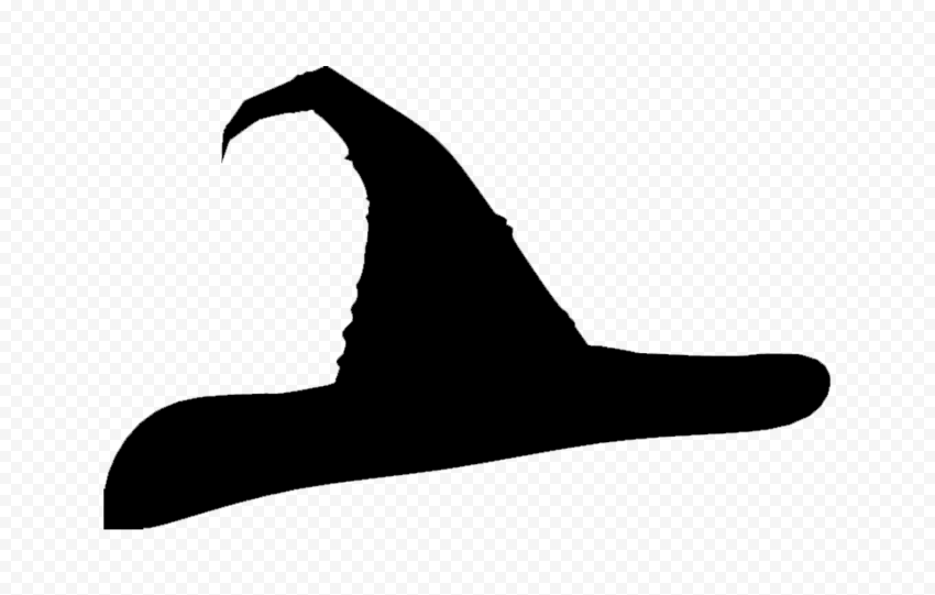 HD Simple Halloween Witch Hat Black Silhouette PNG