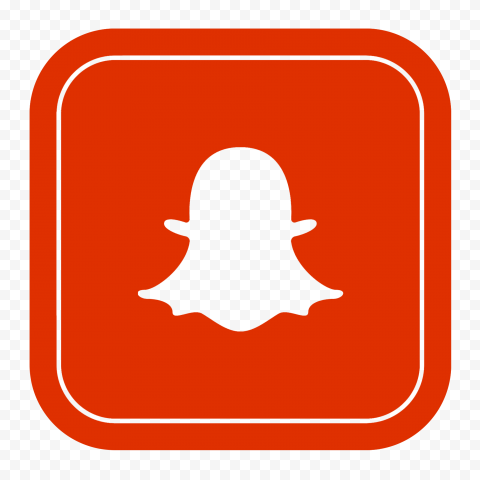 HD Red Snapchat Square Logo Icon PNG Image