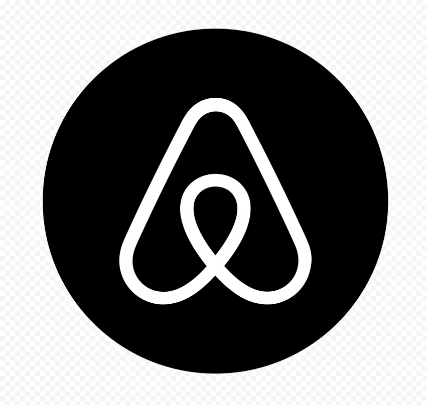 HD Black And White Airbnb Round Circle Logo Icon PNG Image