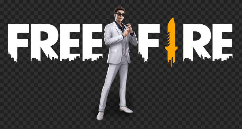 HD Skyler Character With Free Fire Logo PNG