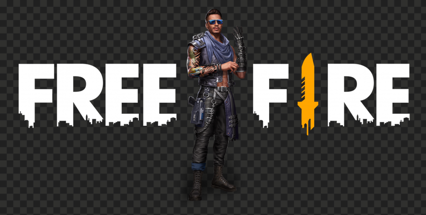 HD Maro Character With Free Fire Logo PNG