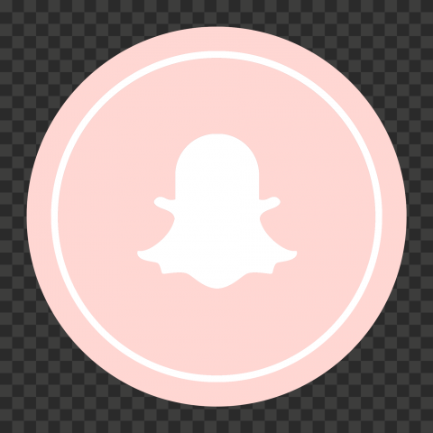 HD Snapchat Pink & White Round Logo Icon PNG Image
