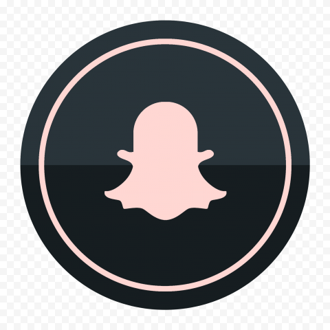 HD Snapchat Black & Pink Circle Round Logo Icon PNG Image