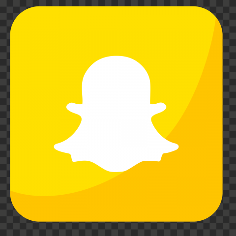 HD Snapchat Yellow Square Illustration App Icon PNG Image