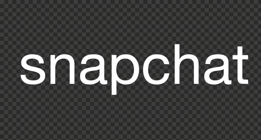 HD Snapchat Social Media Black Text Word Logo PNG Image | Citypng