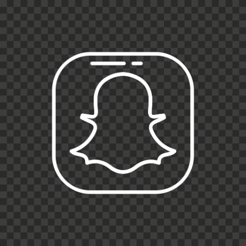 Snapchat Flat White Logo Icon UI SVG PNG Image