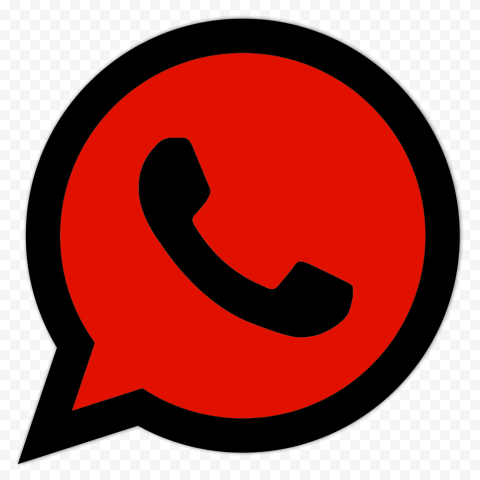 HD Red & Black Wa Whatsapp Logo Icon PNG