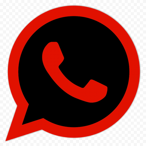 HD Black & Red Wa Whatsapp Logo Icon PNG