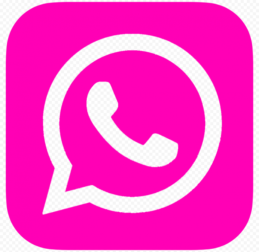 HD Pink Outline Whatsapp Wa Square Logo Icon PNG