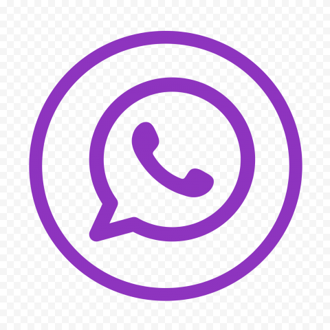 HD Purple Outline Circles Whatsapp Wa Watsup Logo Icon PNG