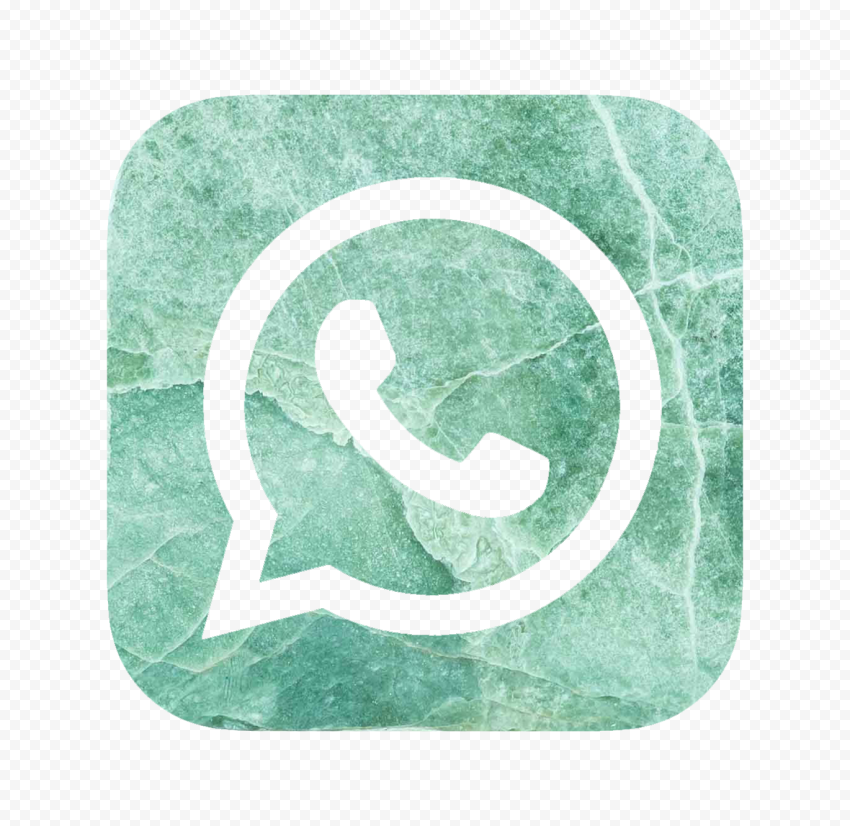 HD Green Marble Aesthetic Whatsapp Wa Logo Icon PNG