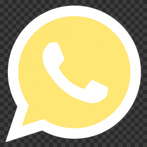 HD Light Yellow & White Wa Whatsapp Logo Icon PNG
