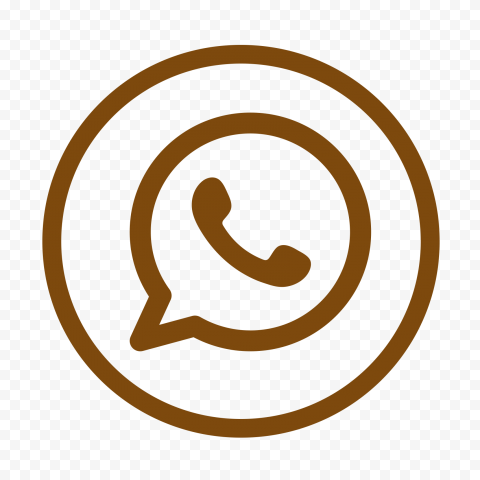 HD Brown Outline Whatsapp Wa Round Circles Logo Icon PNG